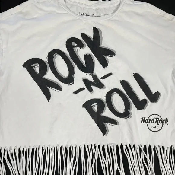 Hard Rock Cafe Women Print Short Sleeve Top Size L - Picture 7 of 7
